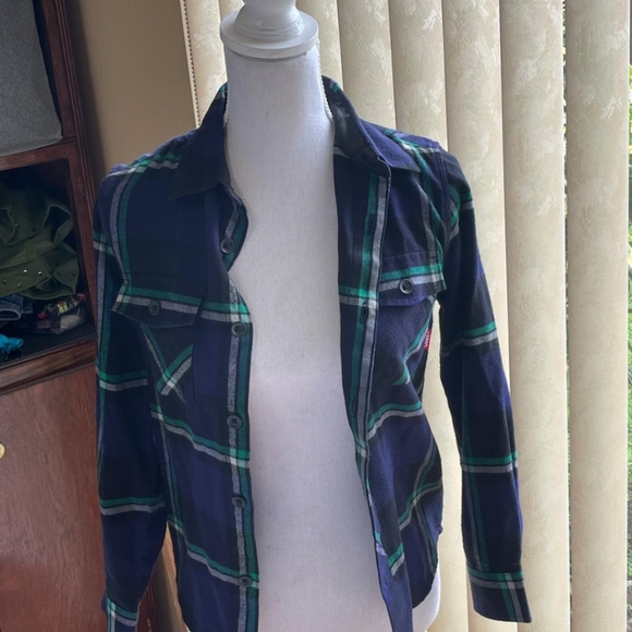 VANS OFF THE WALL LONG SLEEVE FLANNEL Plaid Size Small● - Picture 5 of 10